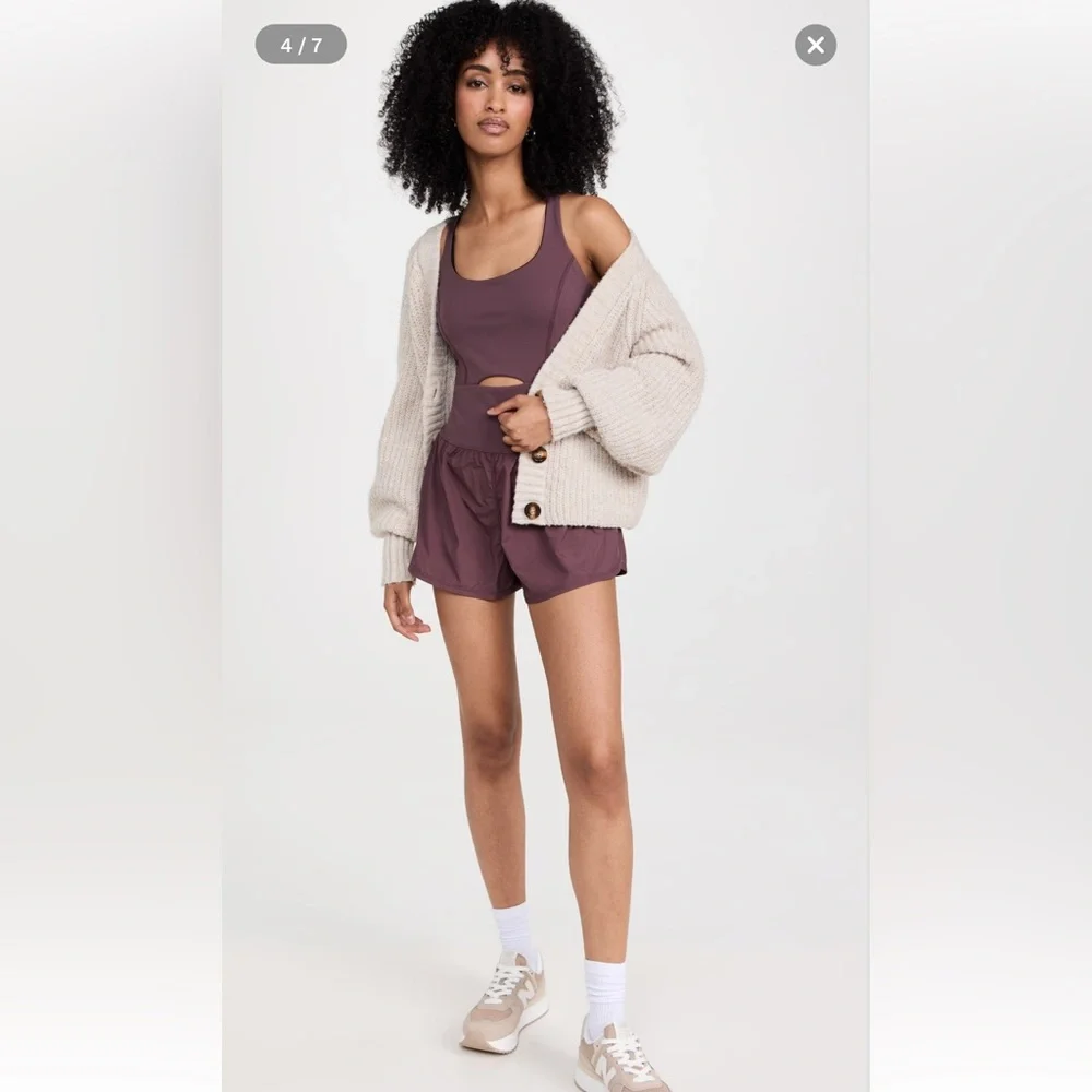 NWT FP Movement by Free People Righteous Runsie in Fig Size Medium